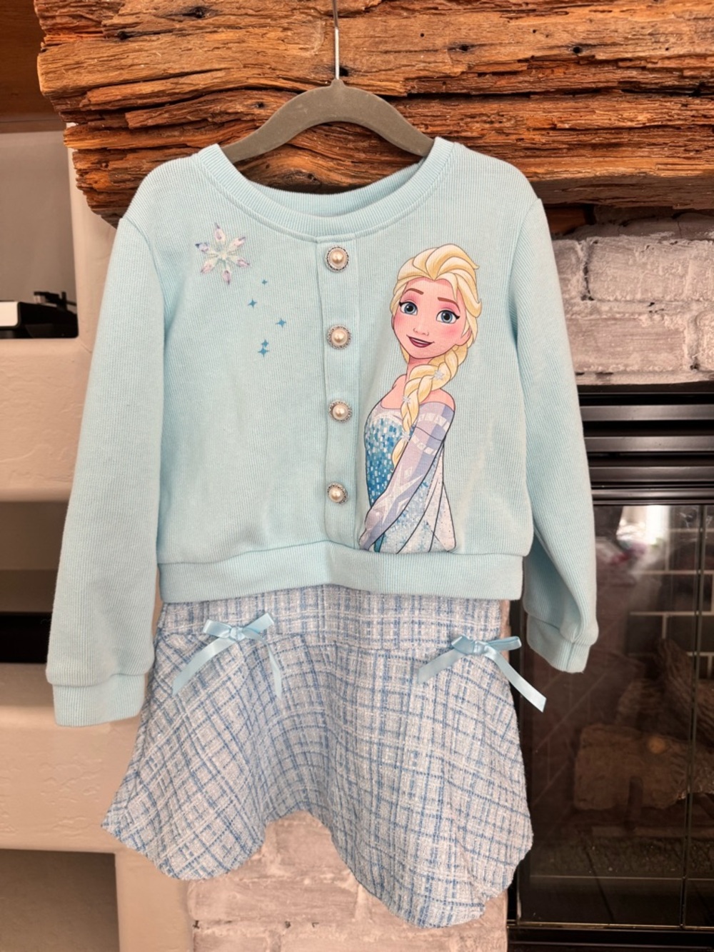 Disney Light Blue Elsa Two-Piece Matching Set